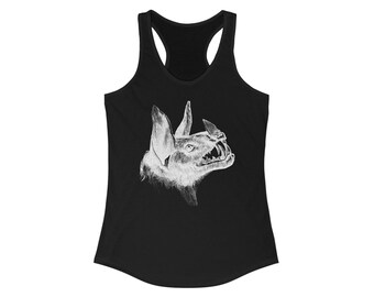 Vampire Bat Racerback Tank Top, Gothic Halloween Womens