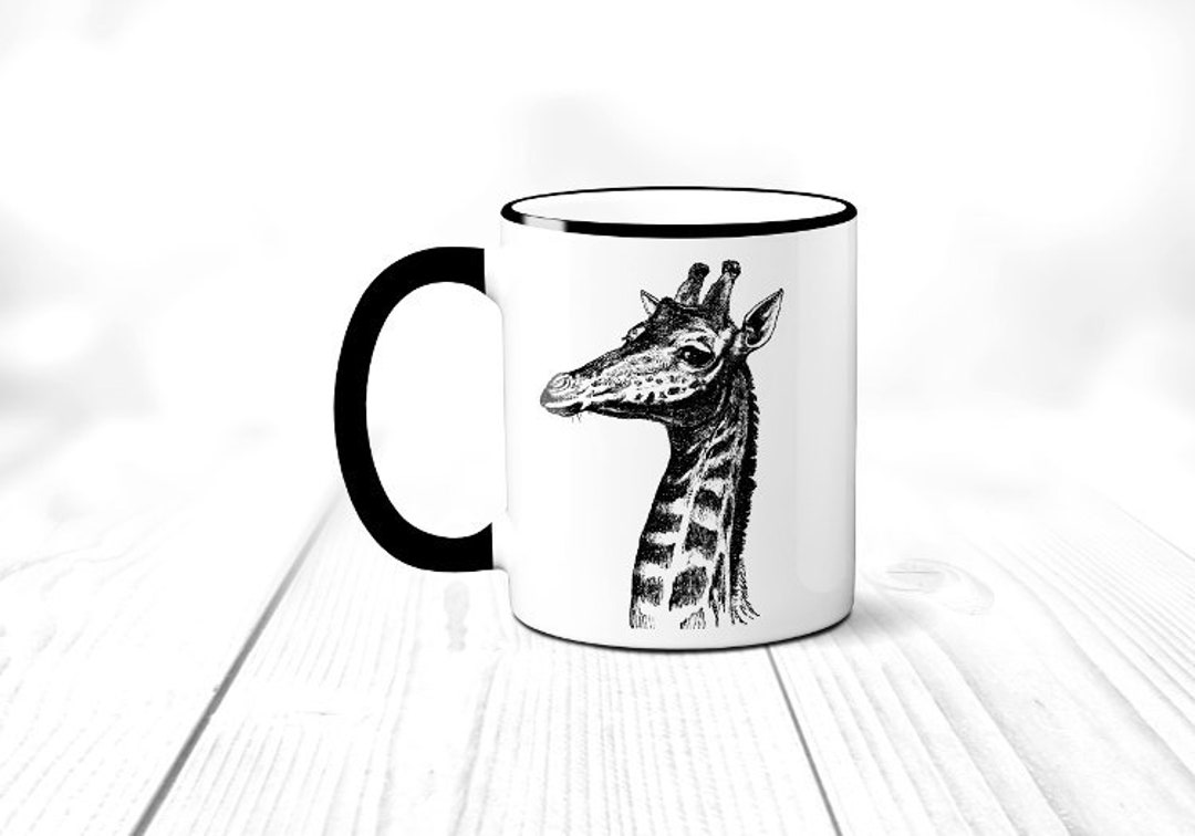 Giraffe Coffee Mug African Giraffe Mug Safari Animal Coffee Etsy