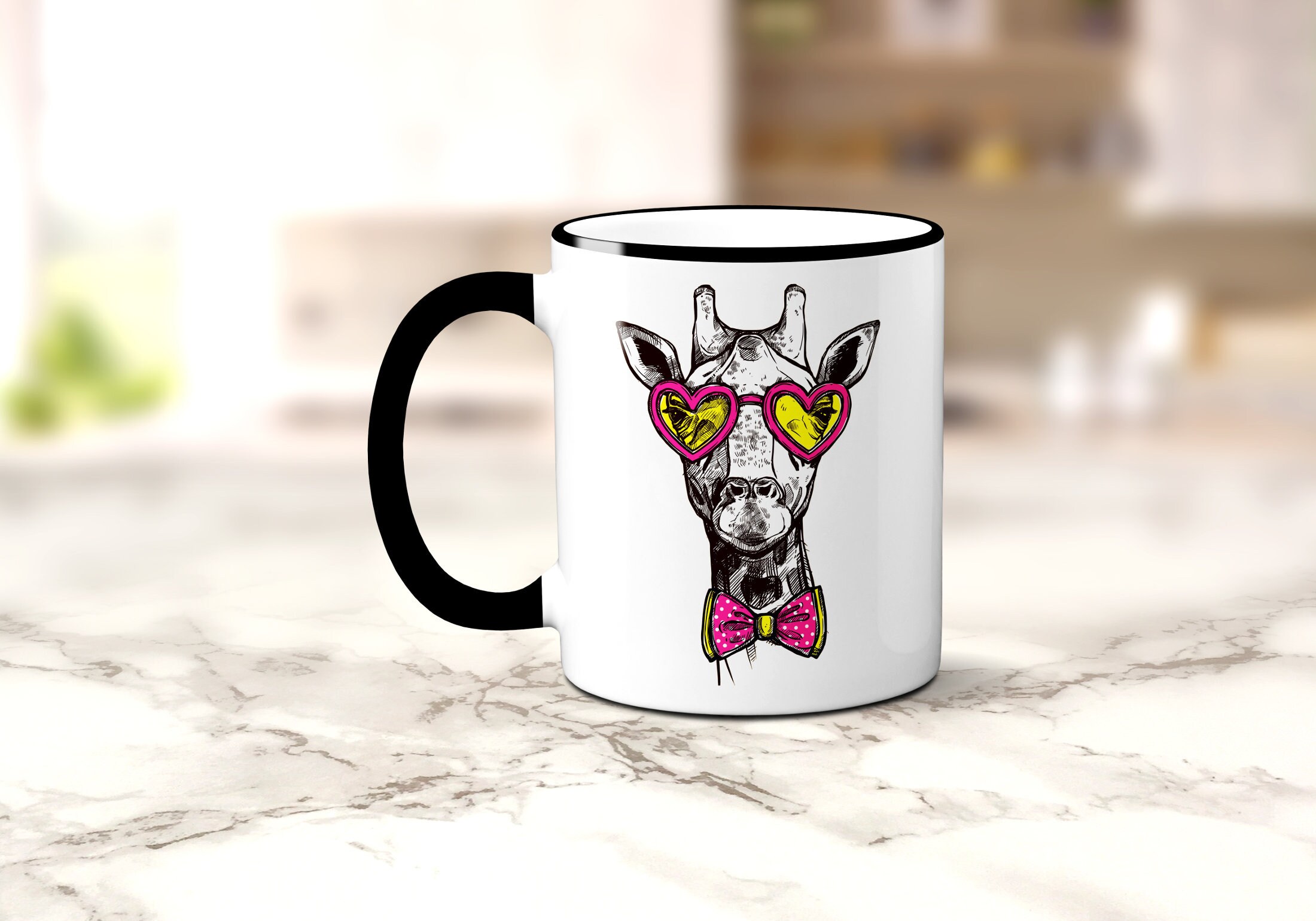 Hipster Giraffe Coffee Mug Giraffe Coffee Cup Cool Giraffe Etsy