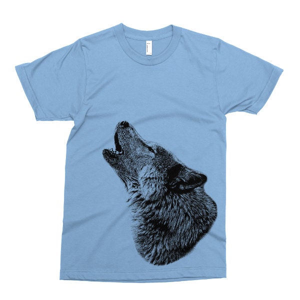 Kids Shirt Howling Wolf Tshirt Wolf T Shirt Wildlife Wild - Etsy