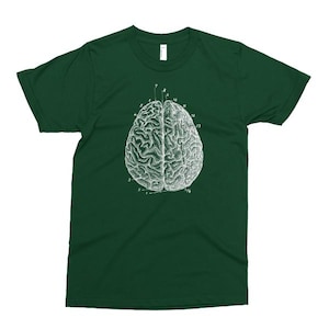 Anatomical Brain T Shirt, Printed on Soft Ringspun Cotton, Medical Human Anatomy Tshirt, Human Brain Tee, Mens Womens