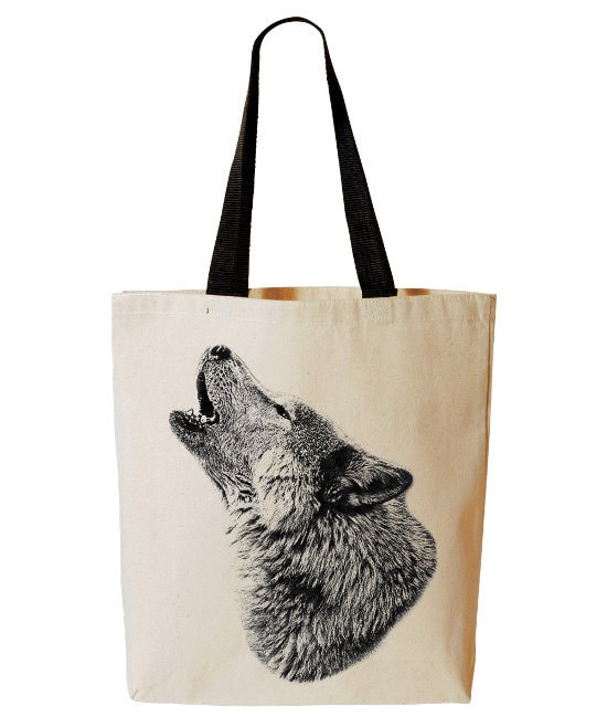 Wolf Tote Bags - Etsy