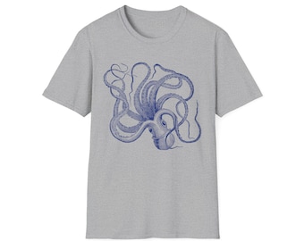 Kraken Octopus Grafik-T-Shirt, weiches ringgesponnenes Baumwoll-T-Shirt