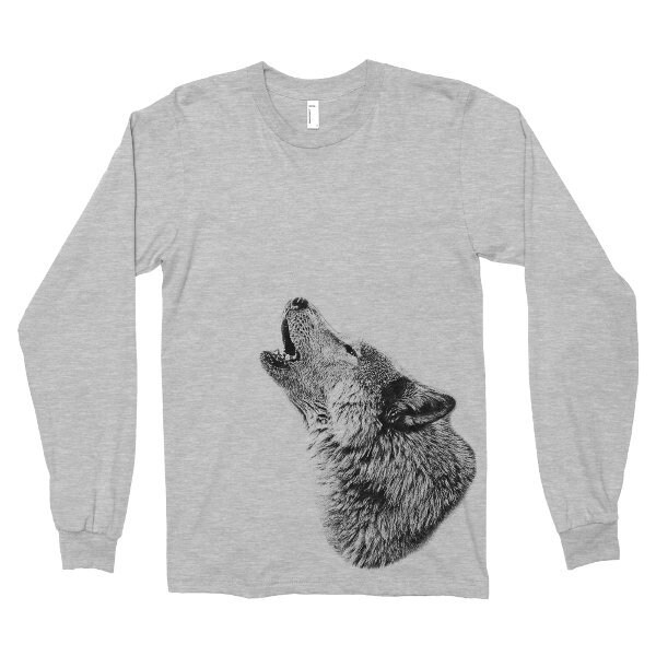 Howling Wolf Tshirt Wolf T Shirt Wildlife Wild Animal Tee | Etsy