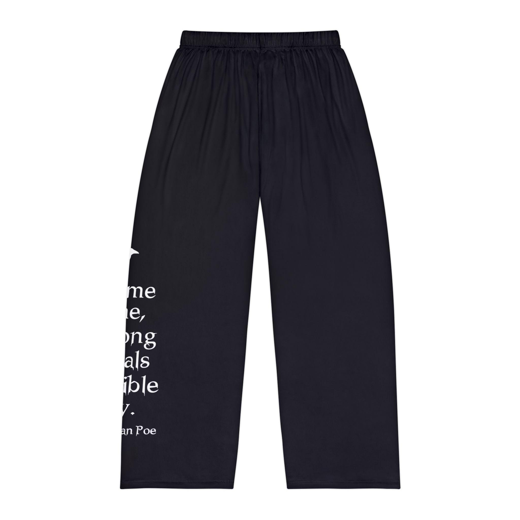 Edgar Allan Poe Pajama Pants, Raven Pjs, Gothic I Became
