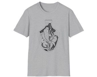 Bottled Koi Fish T-Shirt, Whimsical Graphic Tee
