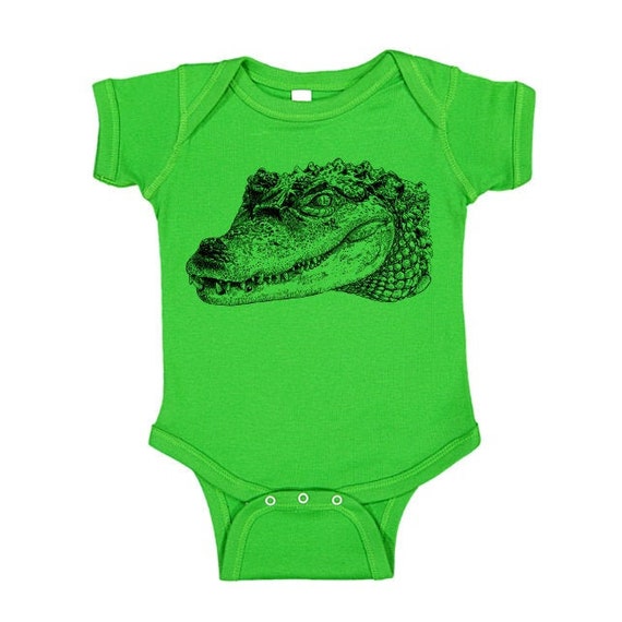 Crocodile One Piece Baby Bodysuit T Shirt Reptile Tshirt | Etsy