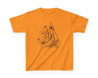 T-shirt tijger, T-shirt dierentuindieren, jungle-T-shirt, Heavy Cotton™-shirt voor kinderen