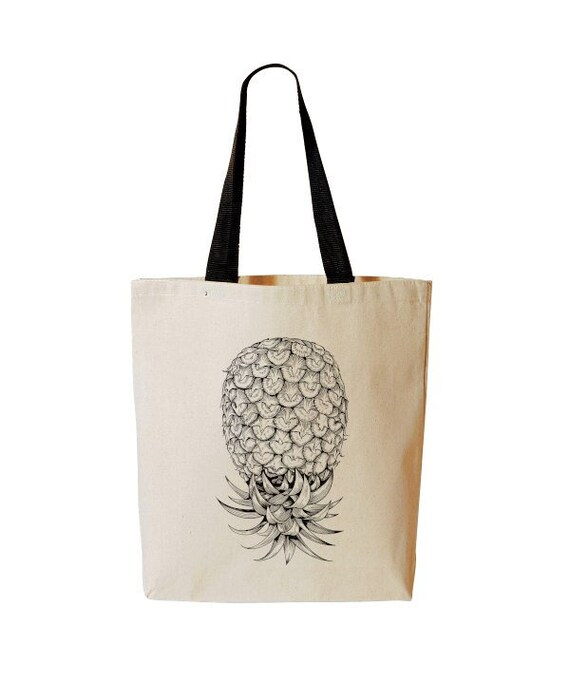 Pineapple canvas shop bag