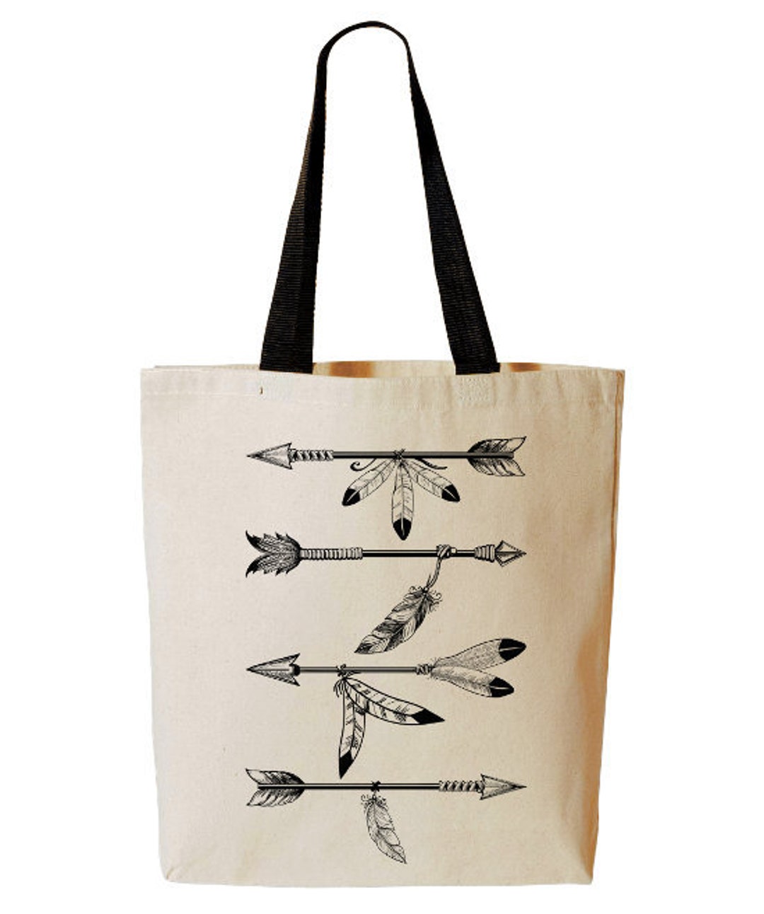 Indian Arrow Tote Bag, Native American Indian Feather Tote, Reusable ...