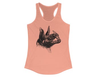 Vampire Bat Racerback Tank Top, Gothic Halloween Womens