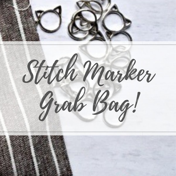 GRAB BAG Random Sampling of Ring Knit Progress Keepers - Knit Markers - Knit Progress Markers - Crochet Markers - Gift for Knitters