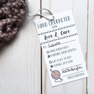Handmade With Love Tags (PDF Printable) - Start Crochet