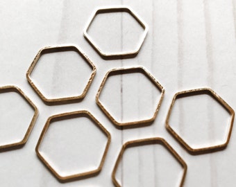 Hexagon Bee Hive Stitch Markers: Snag Free Knitting Rings, Set of 10