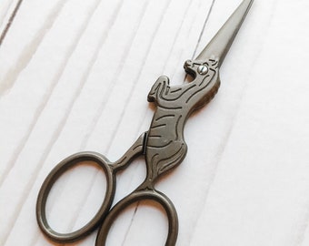 Oiled Rubbed Bronze Unicorn Horse Style Yarn Scissors - Whimsical Unicorn Thread Scissors - Thread Snips - Tailor's Scissors