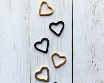 Heart Ring Knit Progress Keepers: Snag-Free Crochet Markers - Set of 10