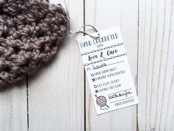 Handmade With Love Crochet Gift Tags (PDF Printable) - Start Crochet