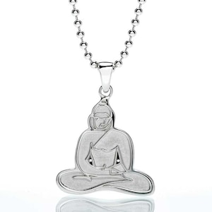 Buddhist necklace/ Buddhist jewelry/ Buddha statue/ Buddha art/ Buddhist pendant/ Buddhist charm/ womens silver necklace/ buddha jason oliva