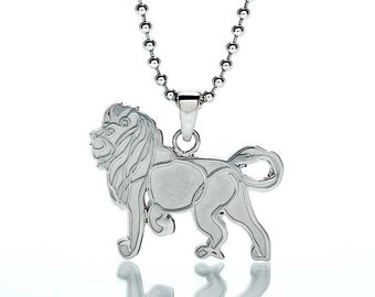 Lion jewelry / Leo necklace/ Lion necklace/ silver lion charm/ silver lion pendant/ leo charm/ leo necklace/ unisex necklace/ fine art lion