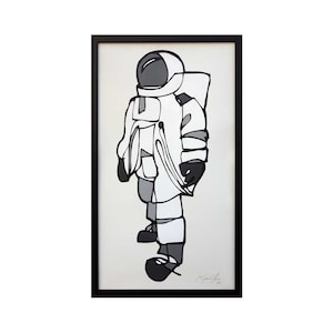 Astronaut Art, spaceman art work, outer space art, NASA fine art, Astronaut  space print art, astronaut painting, sci fi art, sci fi gift