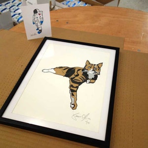 Tabby-Katze Wand hängen, Cool Cat Art, Kinder Katze-Malerei Bild 2