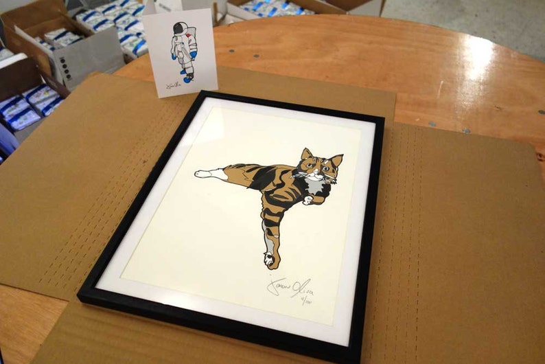 Tabby-Katze Wand hängen, Cool Cat Art, Kinder Katze-Malerei Bild 2