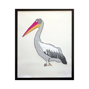 Pelican Painting, Pelican Fine art, Bird fine art, Painting Pelican, Nature  Painting, Acrylic Pelican Painting on paper, Framed artwork