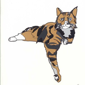 Tabby-Katze Wand hängen, Cool Cat Art, Kinder Katze-Malerei Bild 3