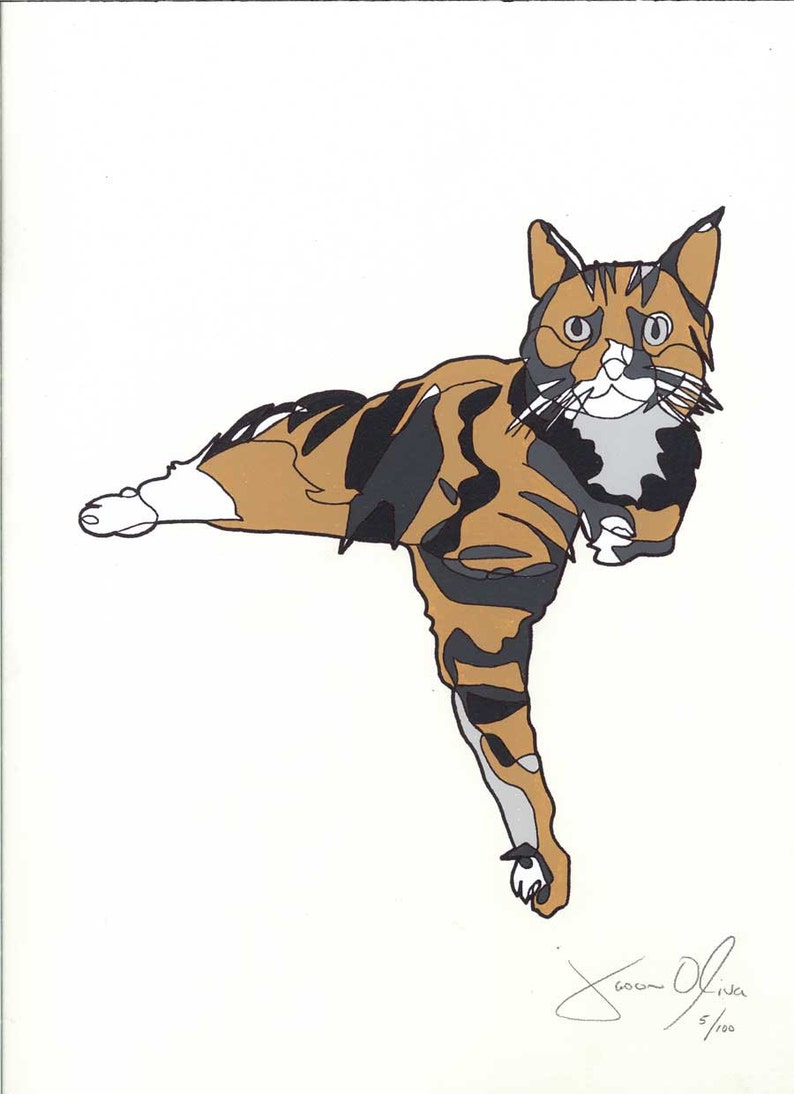 Tabby-Katze Wand hängen, Cool Cat Art, Kinder Katze-Malerei Bild 3
