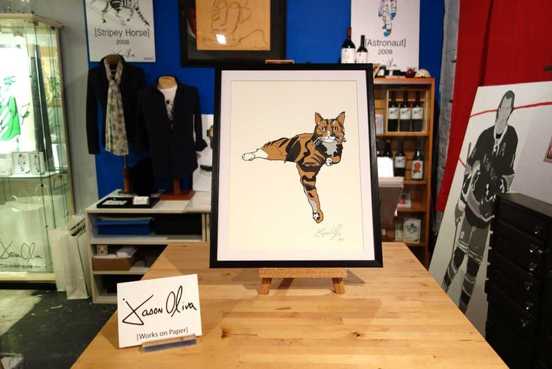 Tabby-Katze Wand hängen, Cool Cat Art, Kinder Katze-Malerei Bild 4