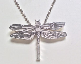 Dragonfly necklace/ silver dragonfly jewelry/ dragonfly charm/ dragonfly pendant/ dragonfly silver/ womens silver necklcase/ dragonfly oliva