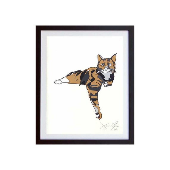 Tabby Cat Wall Hanging, Cool Cat Art, Children's Cat Painting