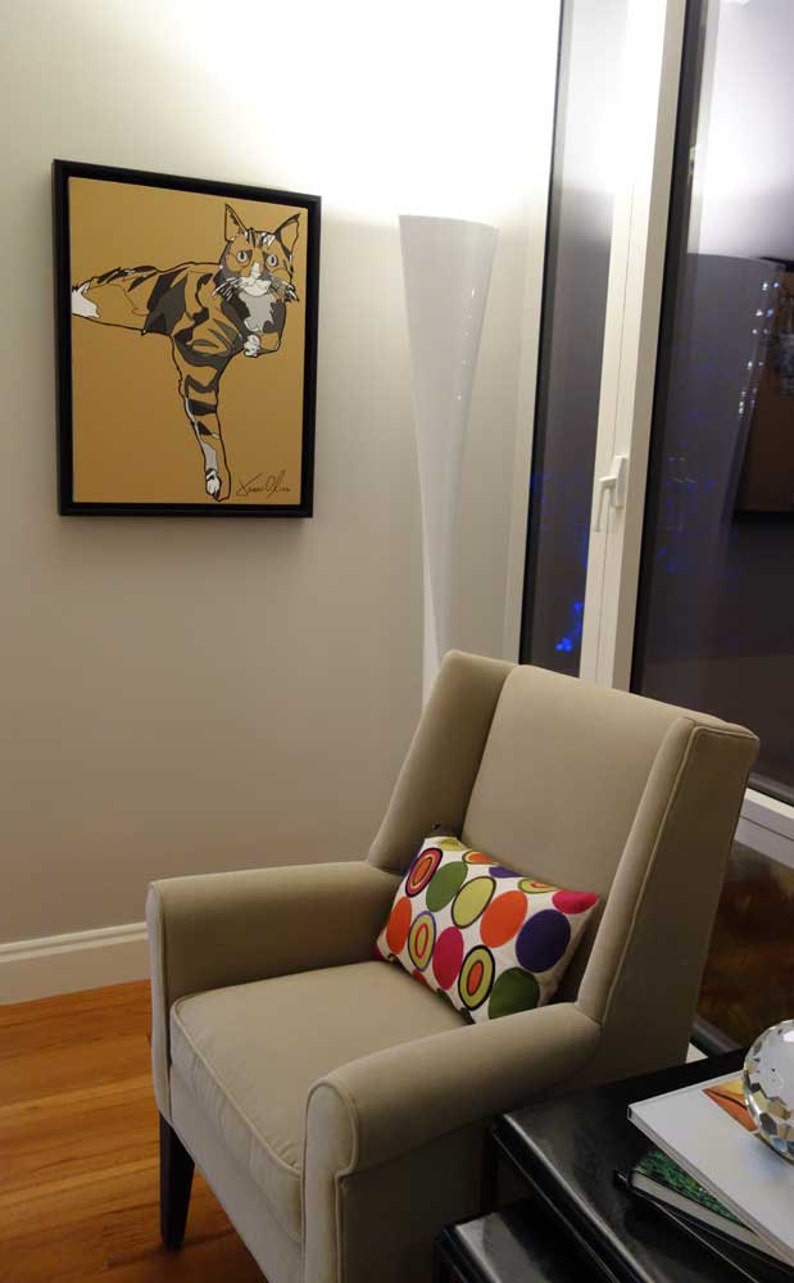 Tabby-Katze Wand hängen, Cool Cat Art, Kinder Katze-Malerei Bild 5