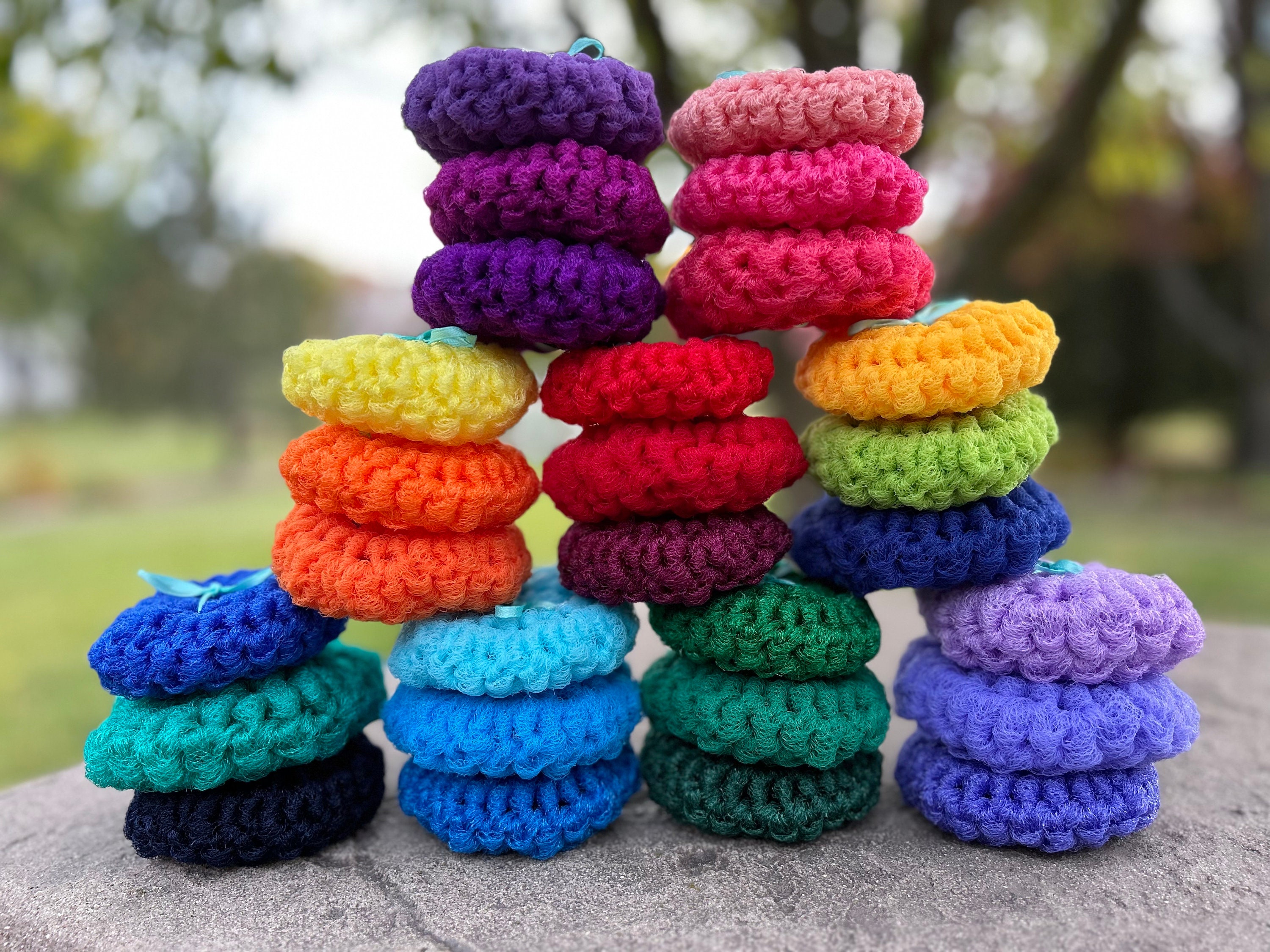 DIY Dish Scrubbies - knit or crochet - Life Sew Savory