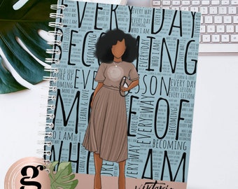 Personalized Notebook |  6x9 Spiral Notebook | Journal | Notebook | Black Women | Black Owned | Woman Owned