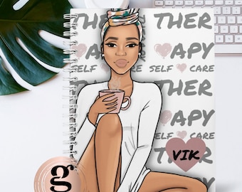 Therapy Journal for Black Women | Self-Care Notebook | Mental Health Journal | Therapist Notepad | Wellness Gift