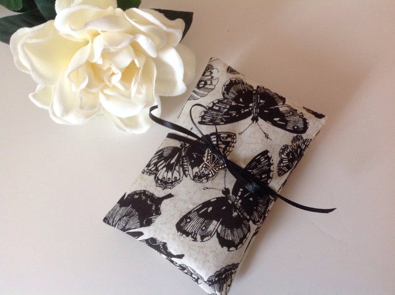Lavender Sachets Set of 2 Scented Sachets Butterflies Dried Lavender filled Little Pillows Eco Friendly Cotton Lavender Sachets