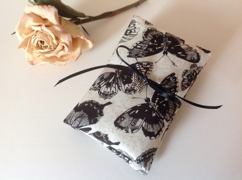 Lavender Sachets Set of 2 Scented Sachets Butterflies Dried Lavender filled Little Pillows Eco Friendly Cotton Lavender Sachets