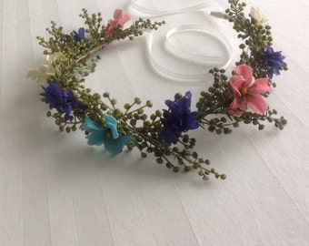 Flower Girl Bridal Floral Crown Bridal Flower Girl Crown Wedding Headpiece