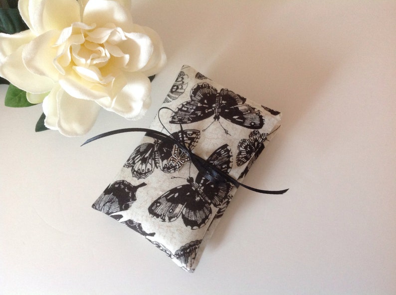 Lavender Sachets Set of 2 Scented Sachets Butterflies Dried Lavender filled Little Pillows Eco Friendly Cotton Lavender Sachets