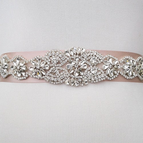 Flower Girl Belt Sash Rhinestone Sash Wedding Dress Bridal Etsy