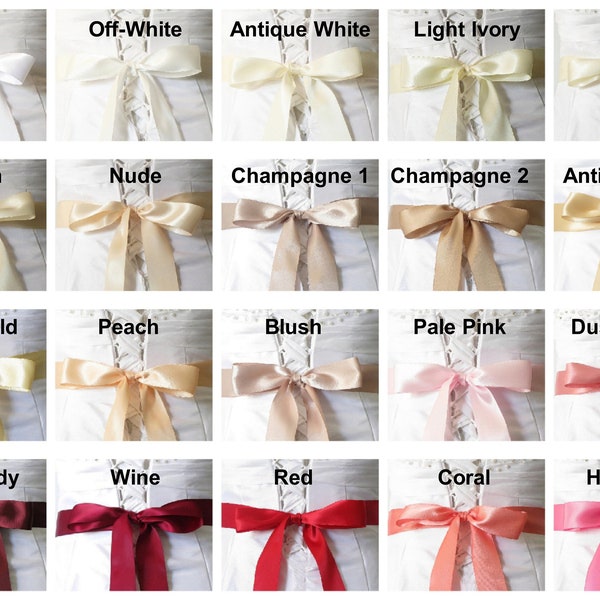 Plain Wedding Sash, 35 Colors, 1 1/2" or 2 1/4" wide, 2-4 Yards, Blush Satin Sash, Bridesmaids / Flower Girl Sash, Dress Sash, Ribbon Belt