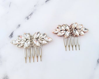 Peigne à cheveux de mariage, pince à fleurs pour filles en cristal et strass, accessoires de mariée pour filles