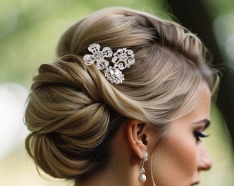 Rhinestone Bobby Pins, Jeweled Wedding Bridal Hair Clips