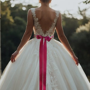 Wildflower Dress Sash, Floral Colorful Wedding Bridal Belt, Photo Shoot / Maternity Accessory image 5