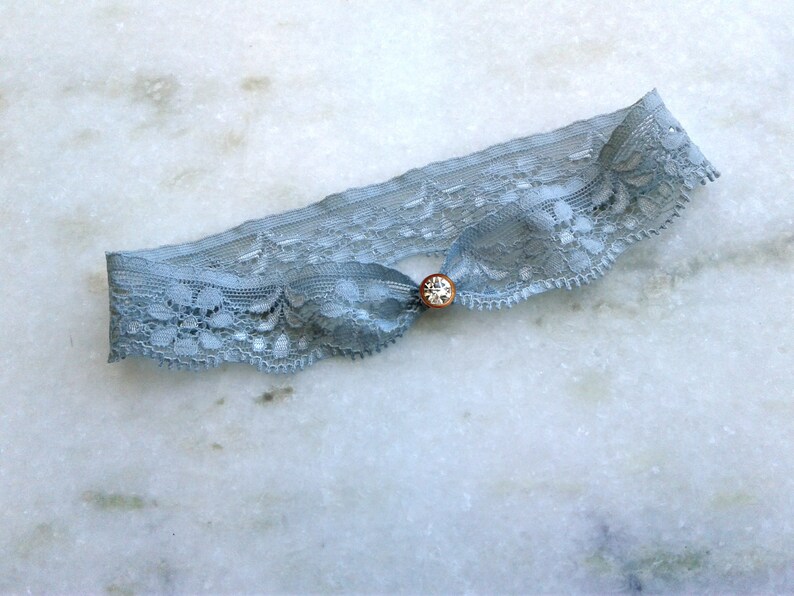 Dusty Blue Wedding Garter Silver Rose Gold Gold Black Garter Light Blue Stretch Lace Garter Something Blue Gray Bridal Garters