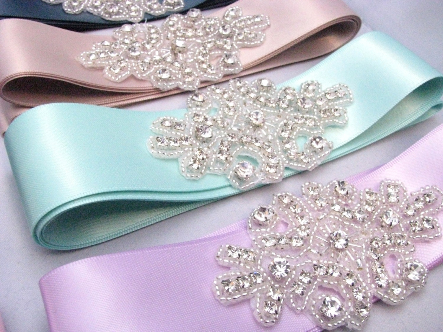 Bridesmaid Sashes Wedding Dress Sash Crystal Rhinestone Etsy