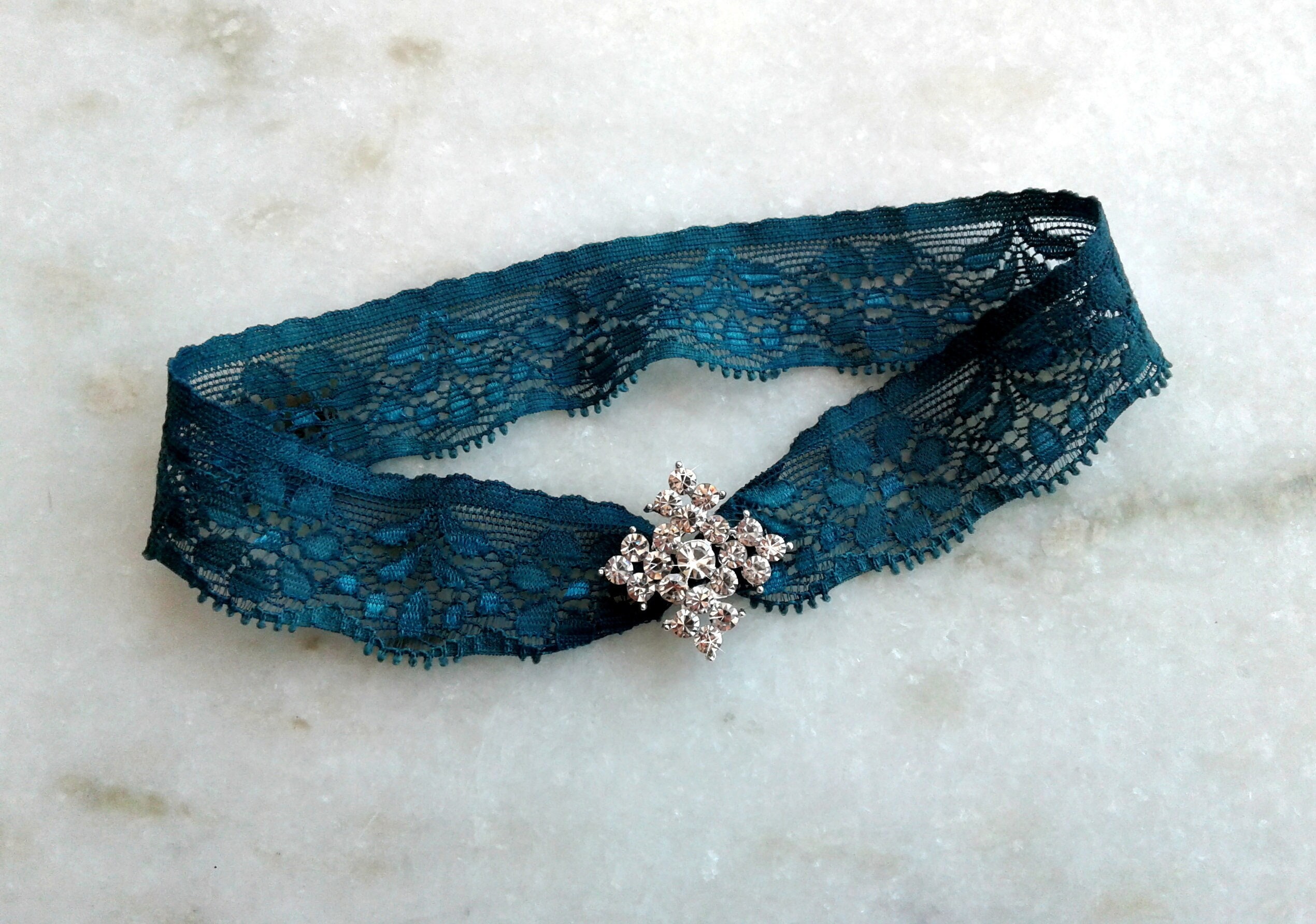 Teal Stretch Lace -  New Zealand