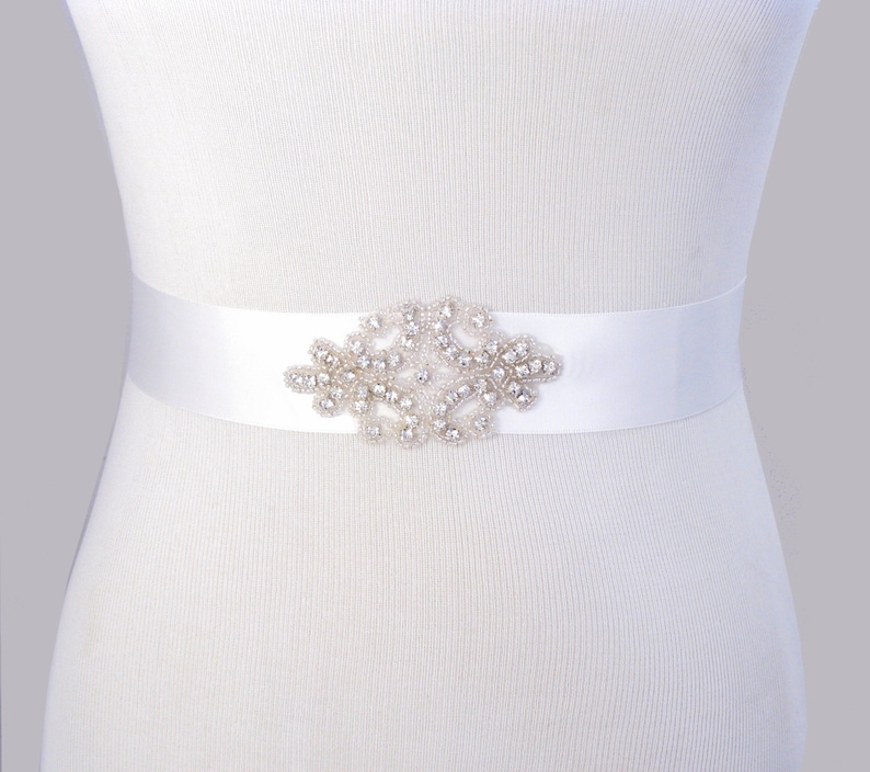 Bridesmaid Sashes Wedding Dress Sash Crystal Rhinestone Etsy