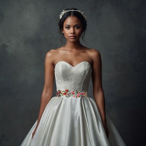 Wildflower Dress Sash, Floral Colorful Wedding Bridal Belt, Photo Shoot / Maternity Accessory image 8